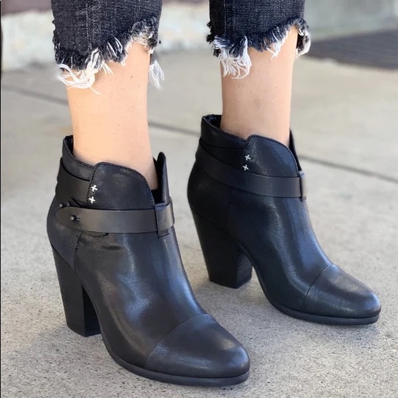 Rag & Bone Harrow Black Leather Ankle Boot. 39 - Picture 14 of 15